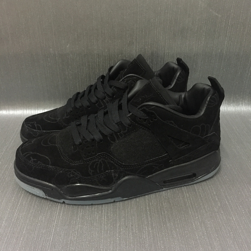 2017 KAWS x Air Jordan 4 Sample Graffiti Black - Click Image to Close